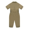 thumbnail image 4 of SiiRoh Infant Trailblazer Outfit Jungle Explorer Suit Zookeeper Jumpsuit Carnival Button Down Turndown Collar Overalls Khaki 12-18 Months, 4 of 5