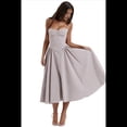 thumbnail image 3 of Vestido de Verano 2025 para Mujer, Estilo Bohemio, con Tirantes Finos y Corte Entallado, para Playa. Gris L, 3 of 10