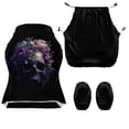 thumbnail image 7 of TSOVTHRID Skull Peony Flower Print 4 PCS Gaming Chair Covers Slipcovers Non-Slip Gamer Chair Cover Stretch Breathable Rotating Armchair Covers with Armrest Covers, 7 of 7