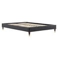 thumbnail image 3 of Modway Harlow Queen Performance Velvet Platform Bed Frame in Charcoal, 3 of 3