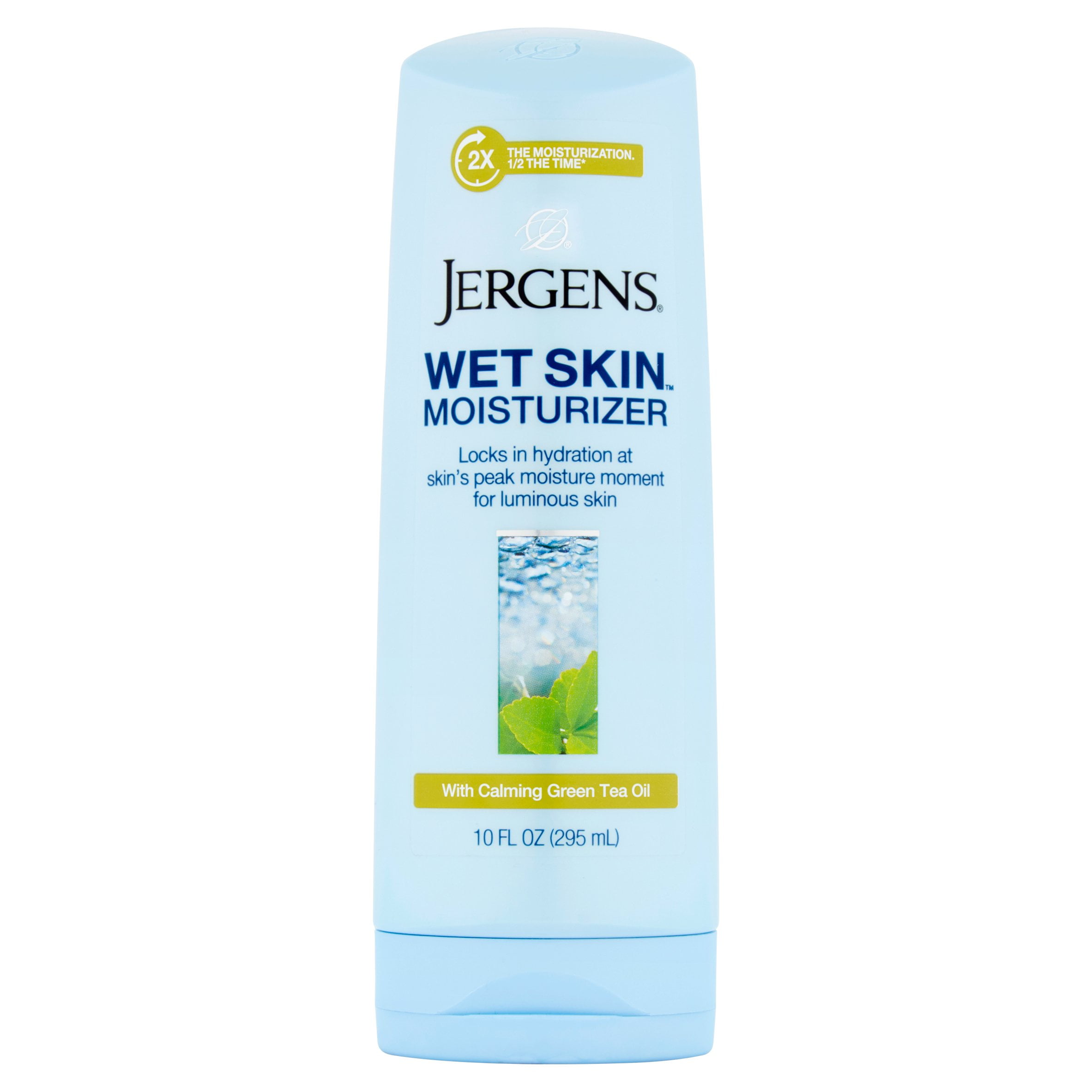 Jergens Wet Skin Moisturizer with Calming Green Tea Oil, 10 Fl Oz