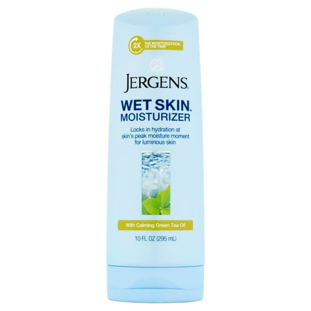 Jergens Wet Skin Moisturizer with Calming Green Tea Oil, 10 Fl Oz
