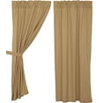 thumbnail image 2 of VHC Brands Simple Life Flax Khaki Country Farmhouse Window Curtain Short Panel Set of 2 63x36, 2 of 8