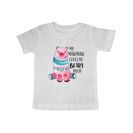 

Inktastic My Mawmaw Loves Me Beary Much with Cute Bear Gift Baby Boy or Baby Girl T-Shirt