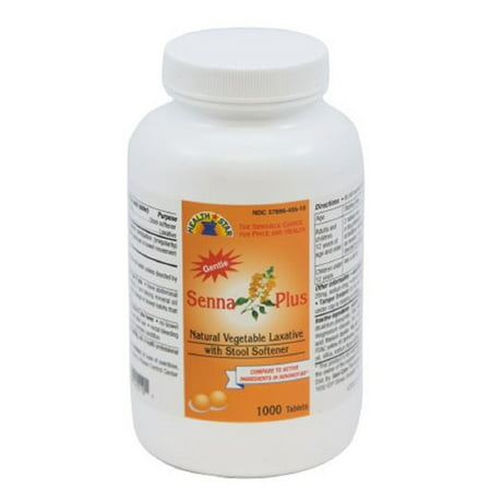 Senna Plus Laxative Tablet 1000 per Bottle, 50 mg / 8.6 mg Strength, Docusate Sodium / (Best Over The Counter Meds For Constipation)