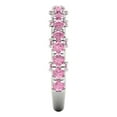 thumbnail image 4 of 3.13 ct Brilliant Round Cut Simulated Pink Diamond 14k White Gold Eternity Band SZ 6.25, 4 of 6