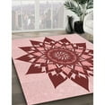 thumbnail image 2 of Ahgly Company Indoor Square Patterned Grapefruit Red Area Rugs, 4' Square, 2 of 6