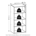 thumbnail image 3 of Furinno Basic 4-Tier Open Shelf Bookcase, Bookshelf, Storage Organizer, 11 x 17 x 35, Espresso, 3 of 6