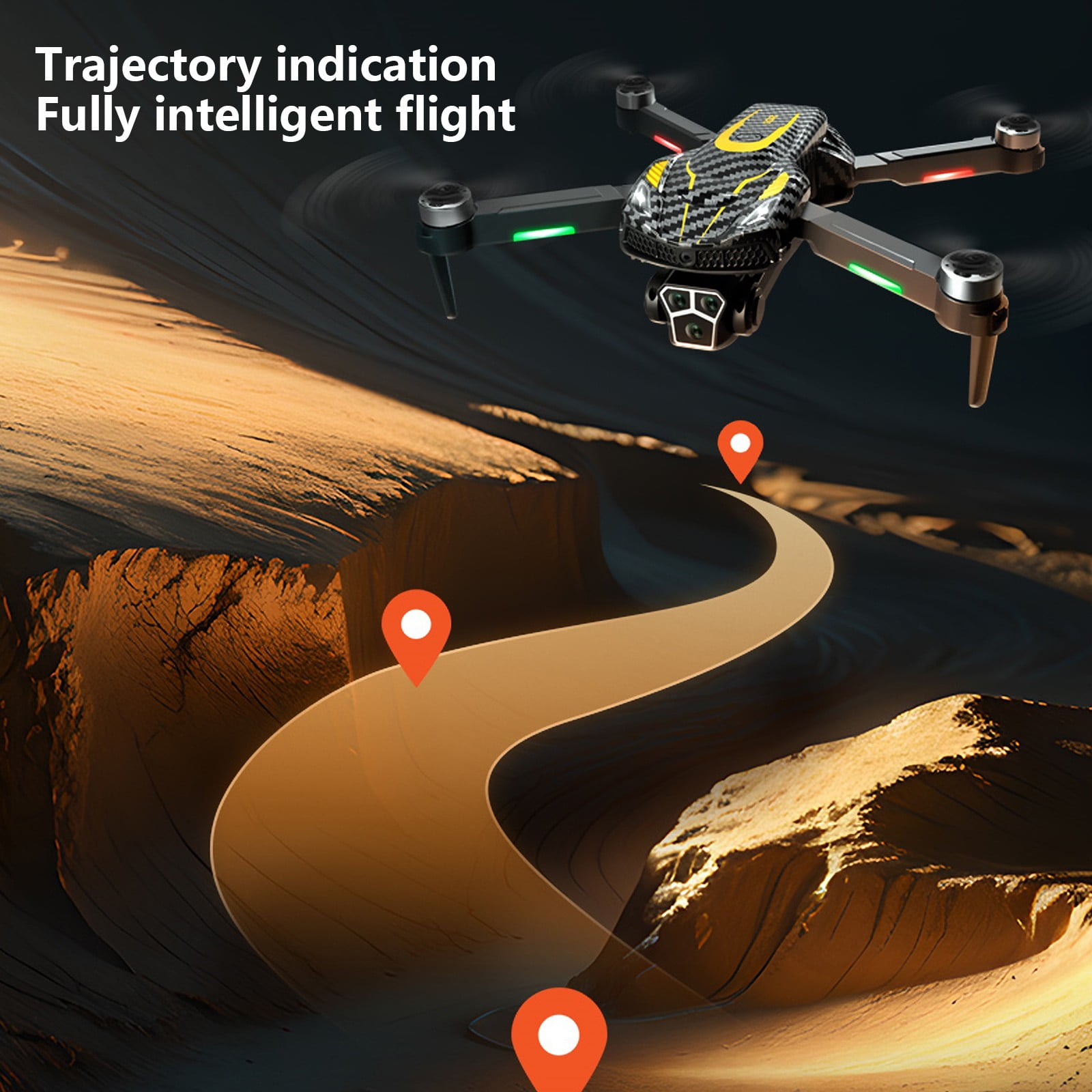 Drone with Camera for Kids and Beginners, HD Dual Camera, Obstacle Avoidance, Foldable Design, Long Flight Time with 2 Batteries