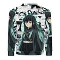 thumbnail image 5 of Demon Slayer Tokito Muichiro Mens Crew Neck Sweatshirt 3D Printing Fall Clothes Long Sleeves Fashion Blouse Top Casual Pullover Sweater 3XL, 5 of 7