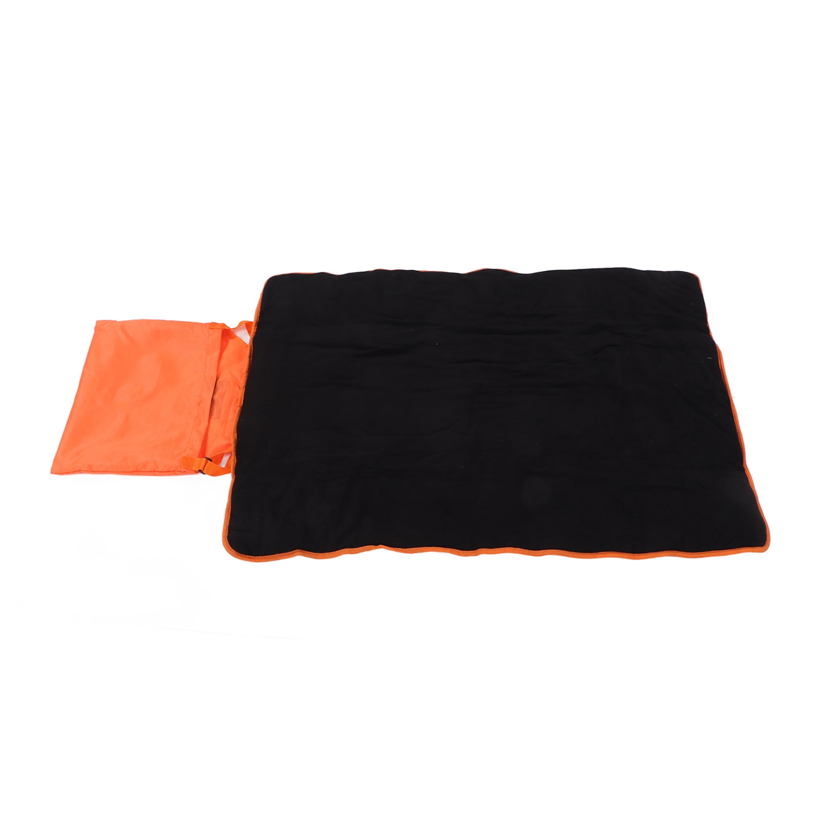 BIMZUC Outdoor Pet Mat Reversible Waterproof Machine Washable Portable Dog Sleeping Pad for Puppy Camping Travel Orange with Black Polyester Layer 15.75 inches / 40.0 cm Bed Cushion