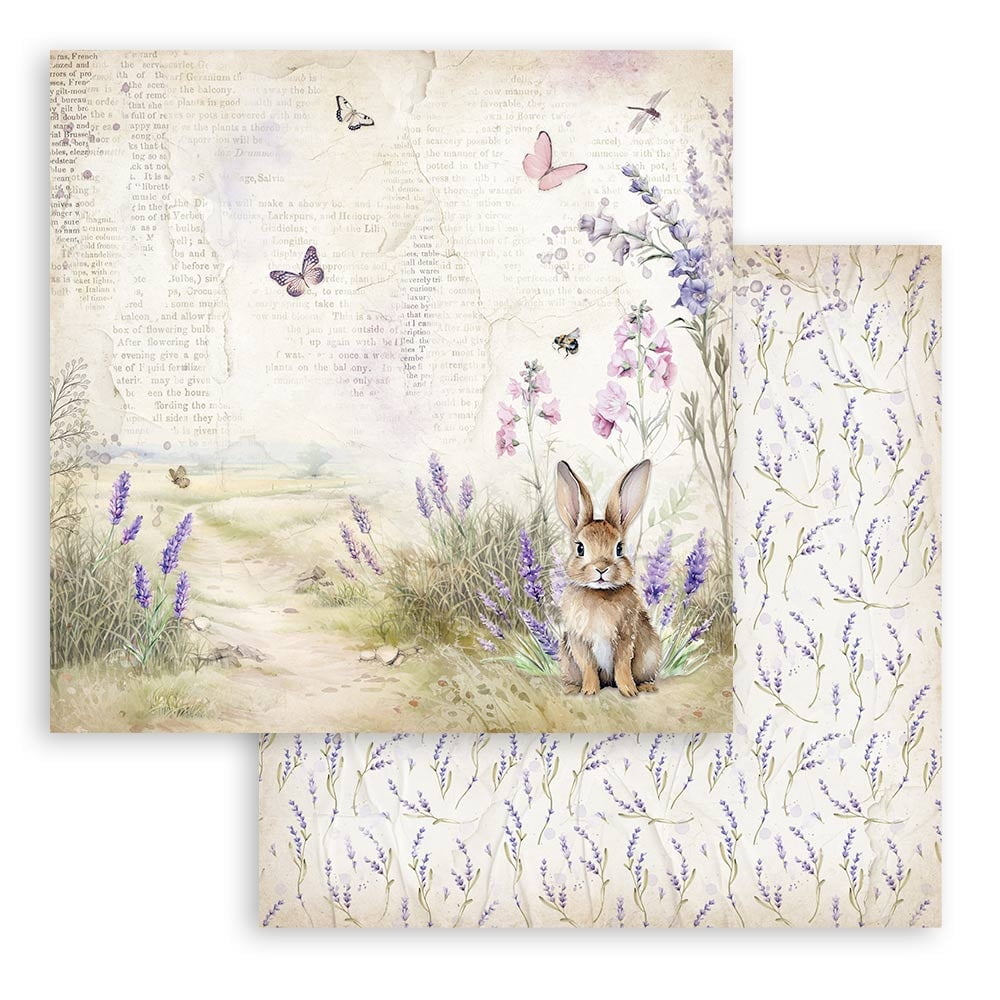 Stamperia Double-Sided Paper Pad 12"X12" 10/Pkg-Lavender, 10 Designs/1 Each