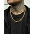 thumbnail image 3 of ChainsProMax Heavy Chains for Men Gold Plated Necklace 26 inch 10mm Mens Gifts for Dad, 3 of 9
