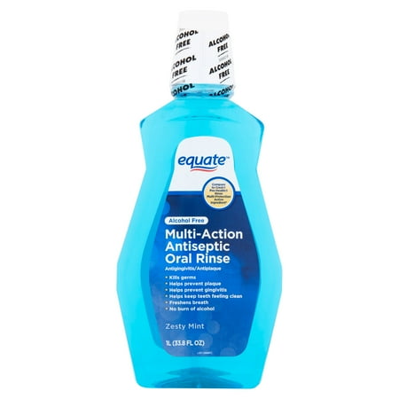 - (2 pack) Equate Zesty Mint Oral Rinse, 1 L
