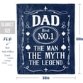 thumbnail image 6 of Dad Gifts from Daughter Son - Best Gifts for Dad Who Wants Nothing, Dad Gifts for Christmas, Christmas Birthday Gifts for Dad, New Dad First Time Dad Gifts, Throw Blanket Dad No.1 60"x50", 6 of 6