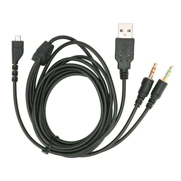 Senjay Audio Cord,Headphone Audio Cable USB And 3.5mm Audio Jack Audio Cord With Lighting For Arctis,USB To 3.5mm Audio Jack Adapter