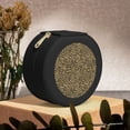thumbnail image 6 of Fuzoiu Leopard2 Print Portable Jewelry Box,Round Mini Leather Travel Jewelry Case,Small Travel Jewelry Organizer,Jewelry Holder for Ring Necklace Earring for Women Girls-Black, 6 of 7