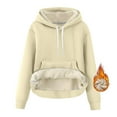 thumbnail image 7 of UQJfacai Fleece Hoodie Women Casual Winter Warm Sherpa Lined Pullover Tops Fall Cozy Long Sleeve Hooded Sweatshirt with Pocket, 7 of 7