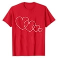 thumbnail image 4 of CENGNIAN Funny Cute Valentine's Day Gift Tops Plus Size Women Valentine Shirt Love Heart Graphic Short Sleeve Tee Shirt Red##,Size 2XL, 4 of 5