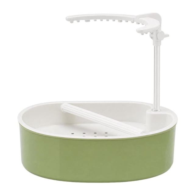 Bañera automática para loros y aves, ducha para periquitos, loros grises africanos y agapornis. Blanco