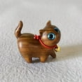 thumbnail image 3 of Clearance Sale!Wood Cute Cat,2" Sandalwood Hand Carved Kitten Wood Statue,Treasure Cat Sculpture Desk Decoration,Lovely Gift,Figurine Home Table Decoration for Living Room, 3 of 5