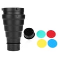 thumbnail image 1 of Cateissary Filtro de montaje Bowens de tubo de haz de luz de rejilla de panal Snoot para Flash estroboscópico de estudio Accesorios de cámara y óptica, 1 of 6