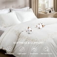 thumbnail image 3 of Funda de edredón Bedsure Luxury Hotel King Size, 100% algodón, color blanco, 3 of 9