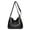 Black, variant on Hobo Crossbody Shoulder Bags for Women Leather Multi Zipper Pockets Satchel Handbag Tote Purses Ladies