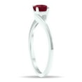 thumbnail image 2 of SZUL Women's Solitaire Ruby Wave Ring in 10K White Gold, 2 of 5