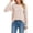 069 Beige, variant on Sweater for Women Floral Knit Pullover, 3D Flower Applique Crew Neck Long Sleeve Casual Sweater