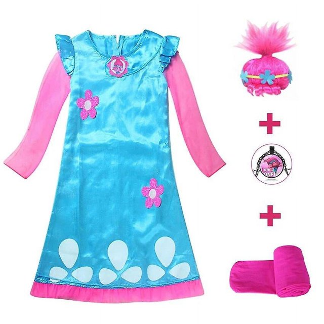 Disfraces para niños, vestidos para niñas, disfraz de Trolls y amapola, disfraces de Halloween para niñas, disfraz de Carnaval para niños, vestido elegante
