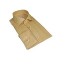thumbnail image 4 of Men 100% Italian Cotton Shirt Non Iron SORRENTO Turkey Spread Collar 4902 Tan, 4 of 6