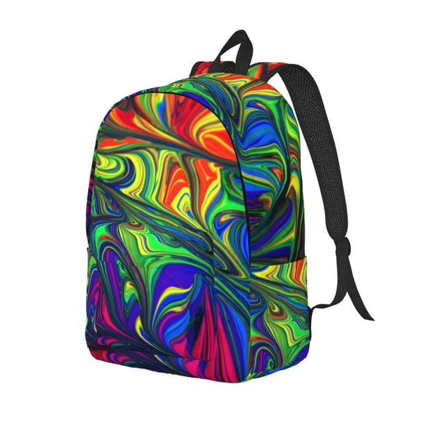 Easygdp Pride Rainbow Mochila de Lona Resistente para Laptop, Compatible con Laptops de 15 a 17 pulgadas, Ideal para Escuela, Trabajo y Viajes-Medium