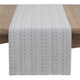 thumbnail image 1 of Saro Lifestyle Chemin de Table à Lignes Carrées 90 Po. x 90 Po. Gris, 1 of 1