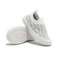 thumbnail image 6 of kkdom Boys Girls Sneakers Shoes Lightweight Slip-on Walking Shoes White Size 9 Toddler, 6 of 7