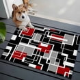 thumbnail image 3 of Bathroom Rugs 2x3 Ft, Red Black Geometric Non Slip Area Rugs for Kitchen Bedroom Entryway, Modern Color Block Abstract Washable Carpet Runner Rug Floor Mats for Bedroom Home Decor, 3 of 8