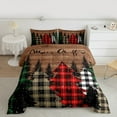thumbnail image 2 of Castle Fairy Christmas Tree 2pcs Bedding Comforter Set for Teenagers,Geometric Plaid Twin Comforter Sets,Lodge Cabin Breathable Bedding Set,Super Cozy Room Decor, 2 of 8