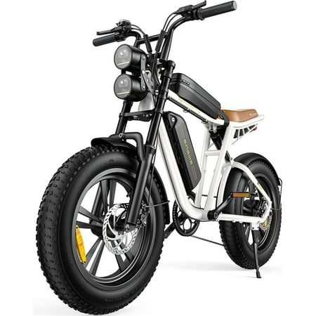 ENGWE M20 Electric Bike for Adults - 1000W 28mph Moped Ebike 48V13A Single/48V26A Dual Battery 20*4.0" Fat Tire All Terrain Off Road E-Bike Full Suspension Max 94Miles Long Range 7-Speed UL Certified