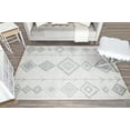 thumbnail image 6 of Soleil BR15L Native White Tribal Moroccan Light Gray Area Rug, 8'x10', 6 of 10