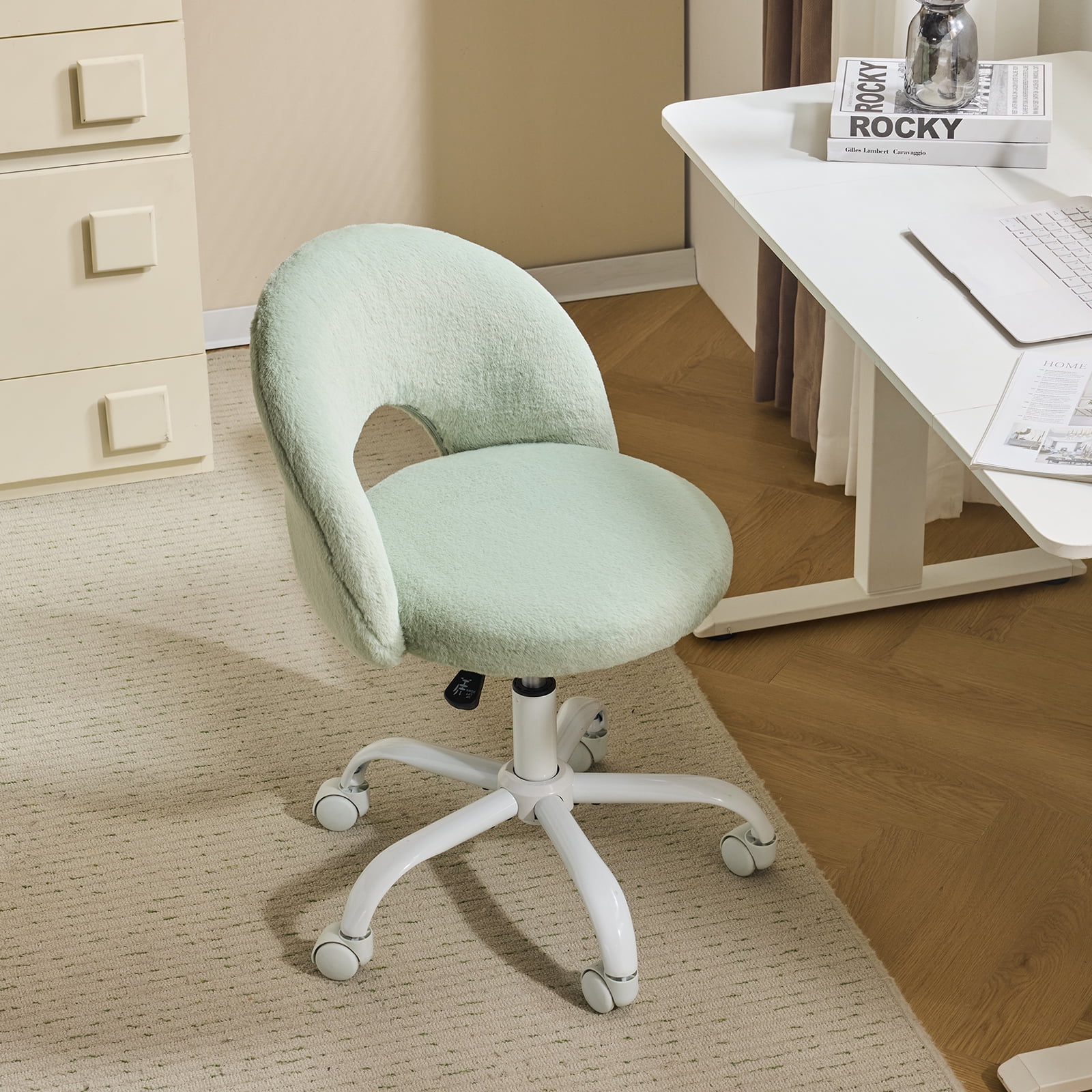 zimtown swivel makeup chair accent product