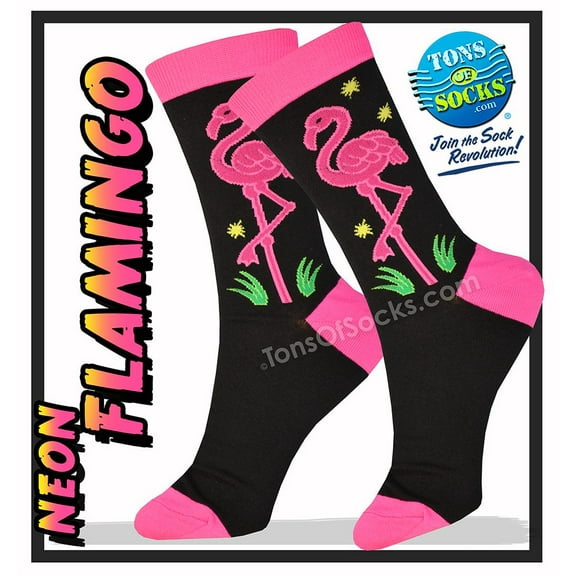 Women's Neon Flamingo Socks