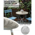 thumbnail image 5 of Fitted Round Tablecloths Table Covers 55-60in,Farm Rustic Burlap Linen Texture Waterproof Elastic Edged Table Cloth for Kitchen Dining Holiday Party Tables Decor,Vintage Lattice Lines Stripe, 5 of 6