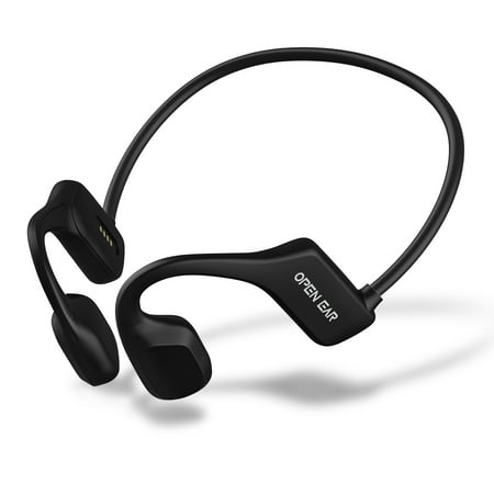 TOPVISION Open Ear Bone Conduction Headphones, Wireless Bluetooth Headset with Built-in Microphones, 8Hr Playtime, Waterproof Sports Headphones for Running Workout Gym