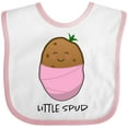 thumbnail image 3 of Inktastic Little Spud Pink Boys or Girls Baby Bib, 3 of 4
