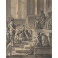 thumbnail image 2 of Etienne Pierre Adrien Gois 12x14 Black Ornate Wood Framed Double Matted Museum Art Print Titled: Hannibal Before the Senate in Carthage (1798-99), 2 of 5