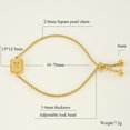 thumbnail image 4 of YIFSIY 18K Gold Plated Initial Letter M Bracelet Stainless Steel Hollow Letter Adjustable Bracelet for Women, 4 of 4