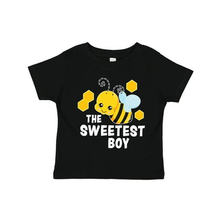 

Inktastic The Sweetest Boy with Bee and Honey Combs Gift Toddler Boy or Toddler Girl T-Shirt