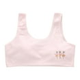 thumbnail image 2 of Ynynloco Girls Training Bra Teen Bras Stretch Kids Sports Bra Seamless Wireless Cami Teen Bralette 8-10 10-12 12-14 14-16 Years Old Breathable Mesh Design, 2 of 3