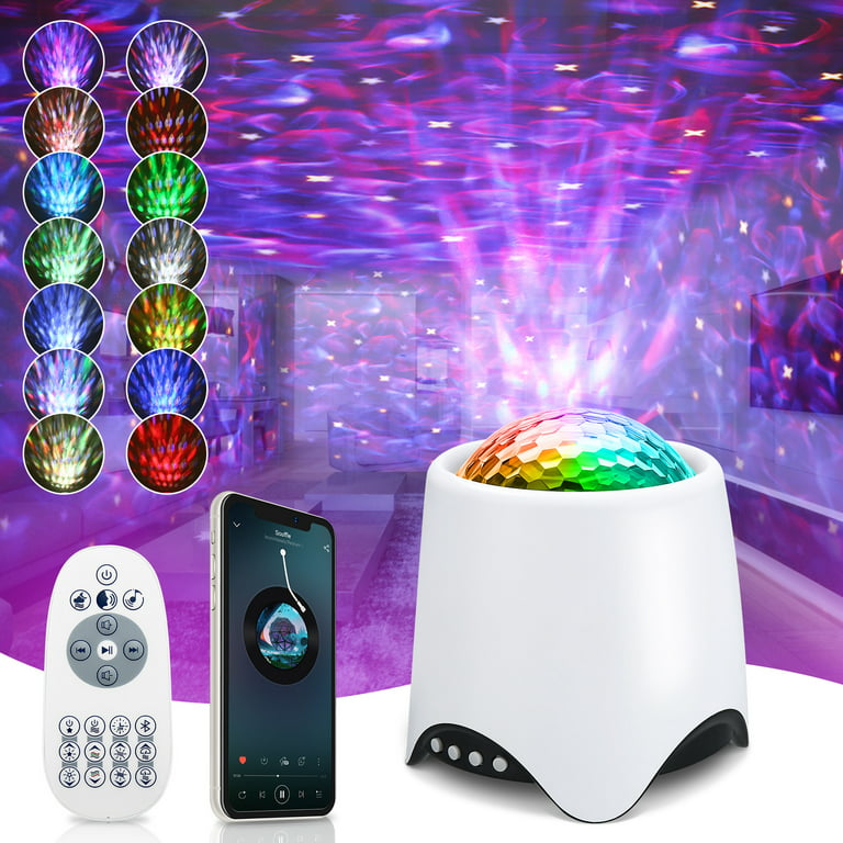 Elfeland Galaxy Projector, 3 in 1 Help Sleep Star Projector Galaxy Light  with Ocean Wave, White Noise Music Bluetooth Star Lights Ceiling Light  Projector for Kids Room Adults 