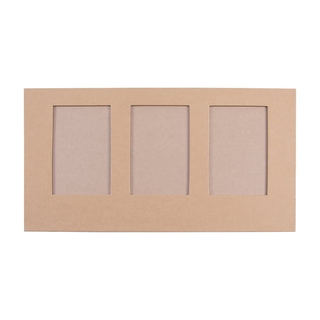 DIY 3-Photo Picture Frame, Craft Kits, Misc DYO - Paper, DYO - Paper, 1 Piece, Brown
